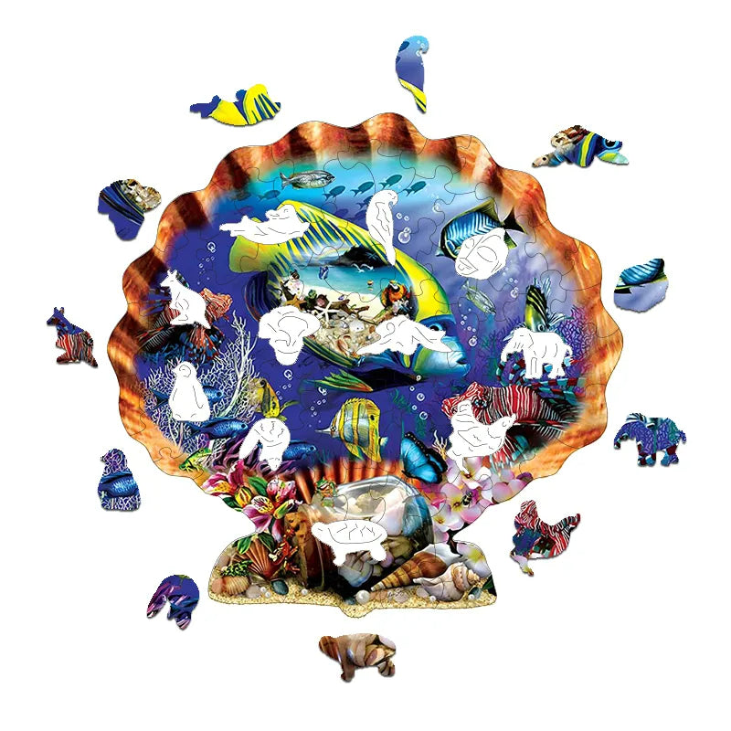 Colorful Seashell - Wooden Jigsaw Puzzles - image 1