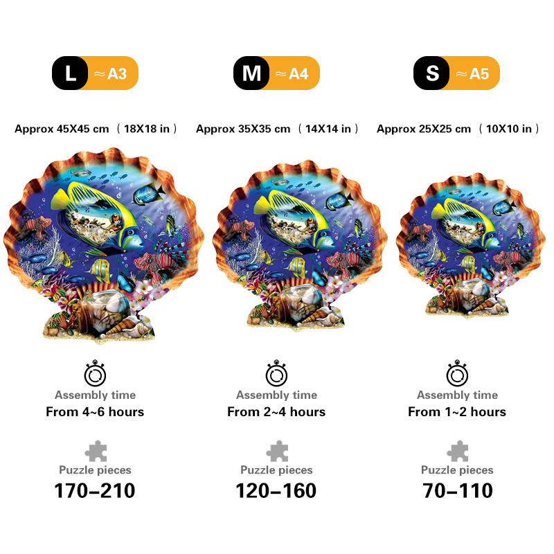 Colorful Seashell - Wooden Jigsaw Puzzles - image 2