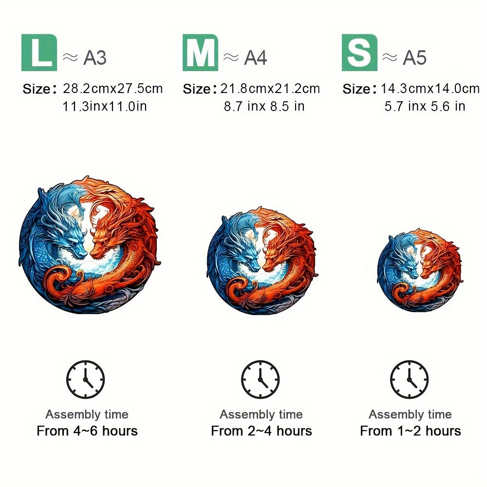 Double Dragons - Wooden Jigsaw Puzzle - image 2