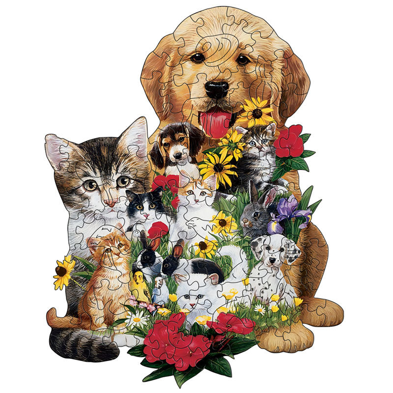 Puppies and Kittens - Wooden Jigsaw Puzzles - A3  - image 0