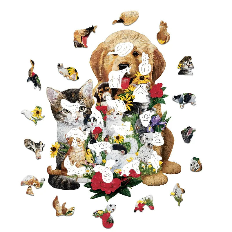 Puppies and Kittens - Wooden Jigsaw Puzzles - image 1