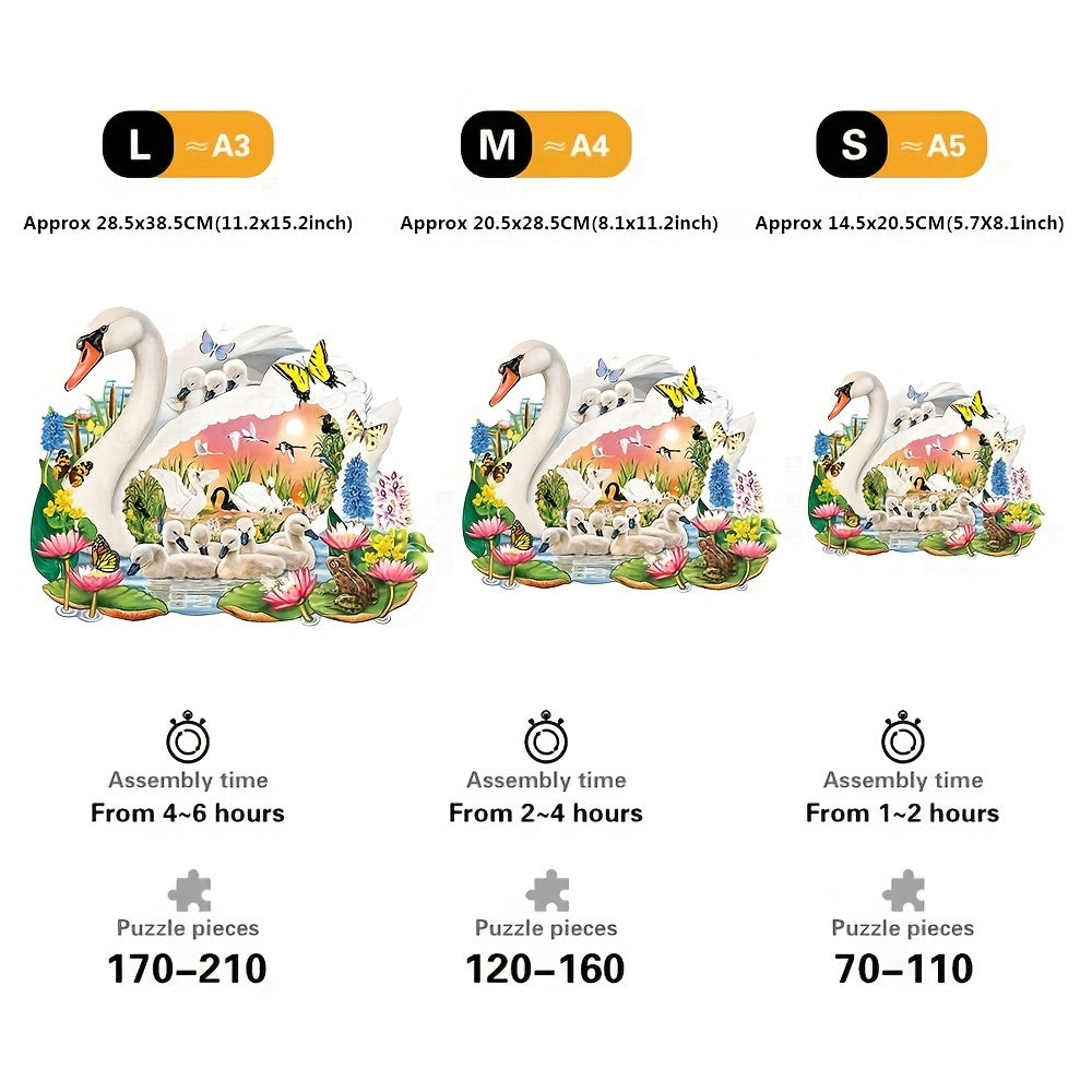 Swan In The Lake - Wooden Jigsaw Puzzles - image 1