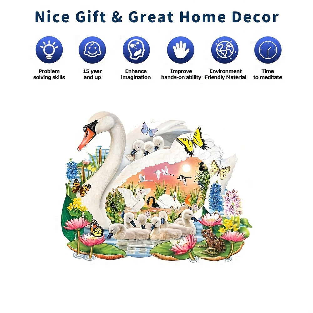 Swan In The Lake - Wooden Jigsaw Puzzles - image 2