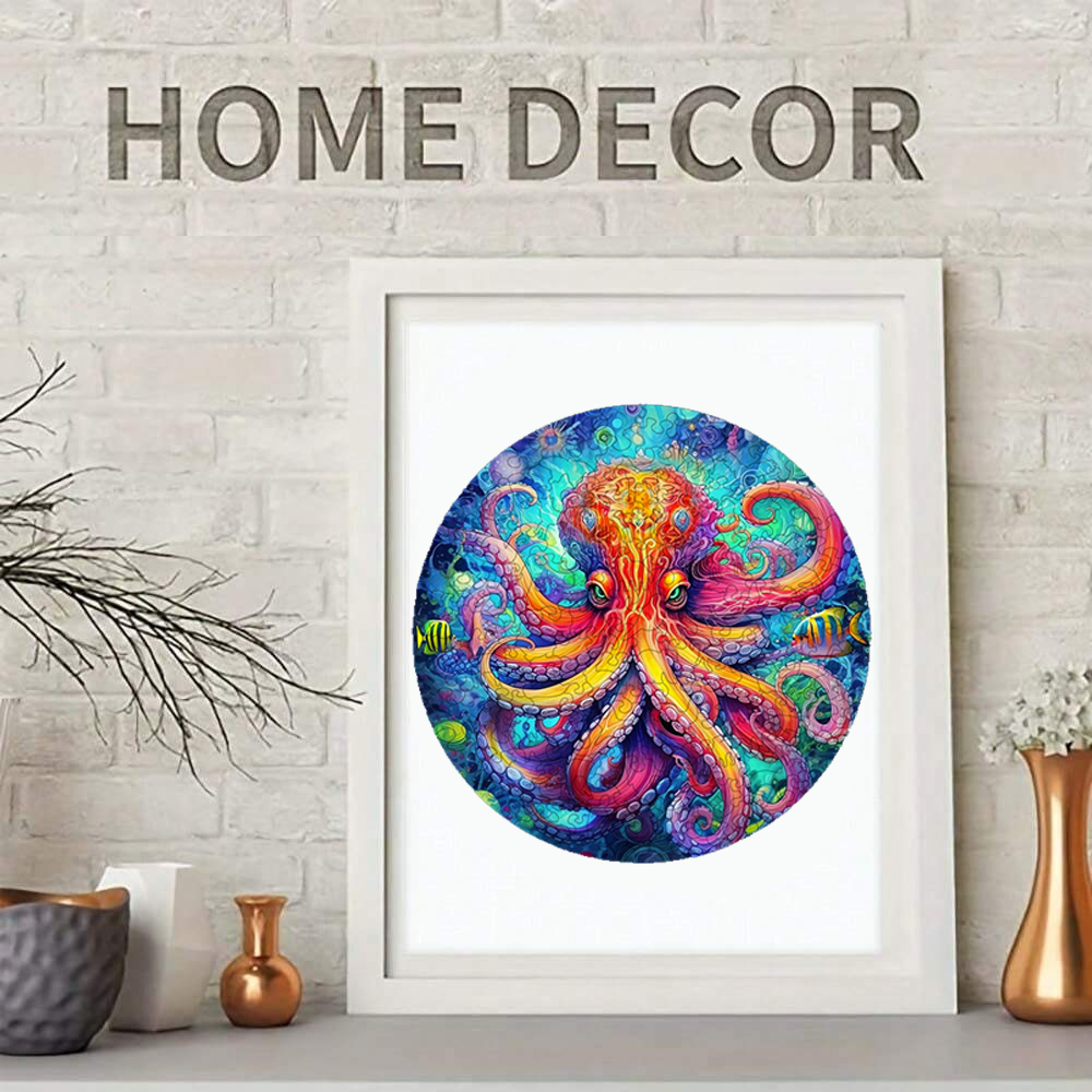 Octopus Vibrant - Wooden Jigsaw Puzzle - image 4