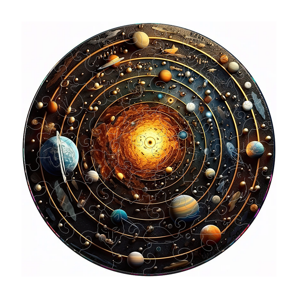 Cosmic Star Ring - Wooden Jigsaw Puzzle - A3 - image 0
