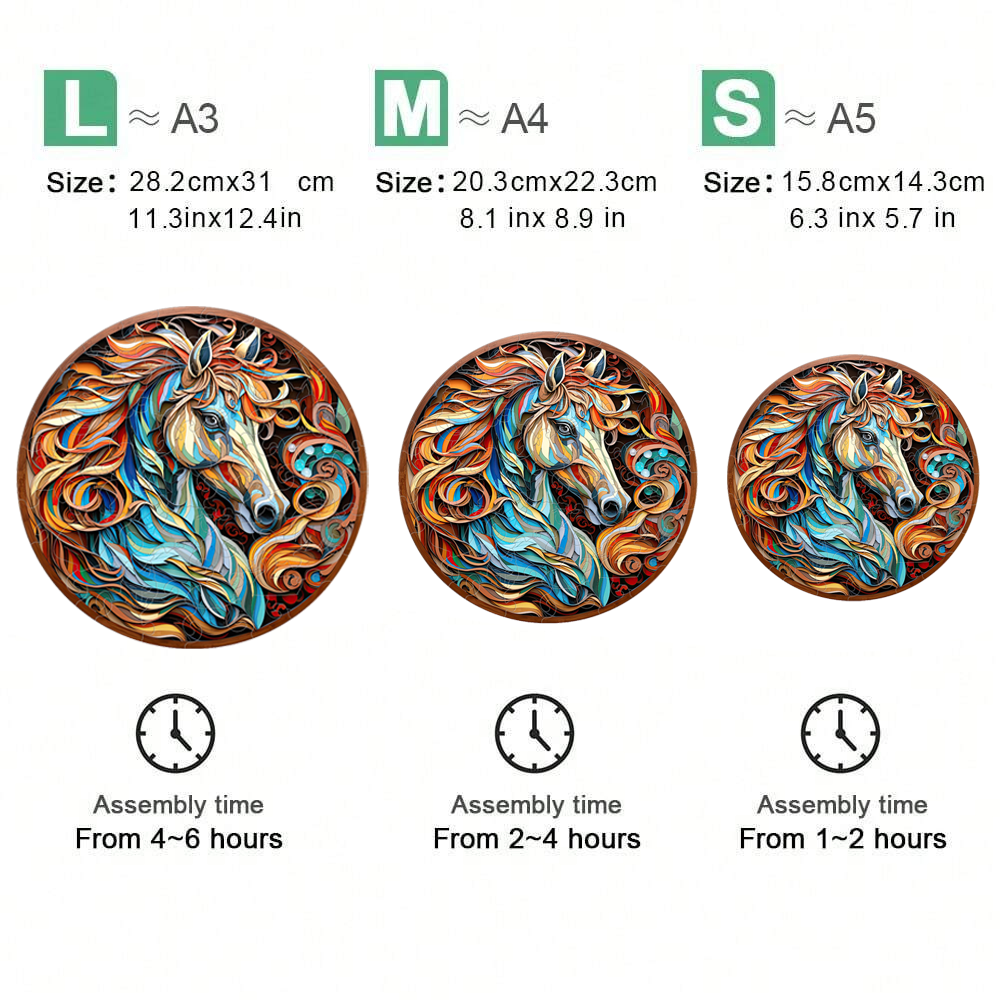 Horse - Wooden Jigsaw Puzzle - image 1