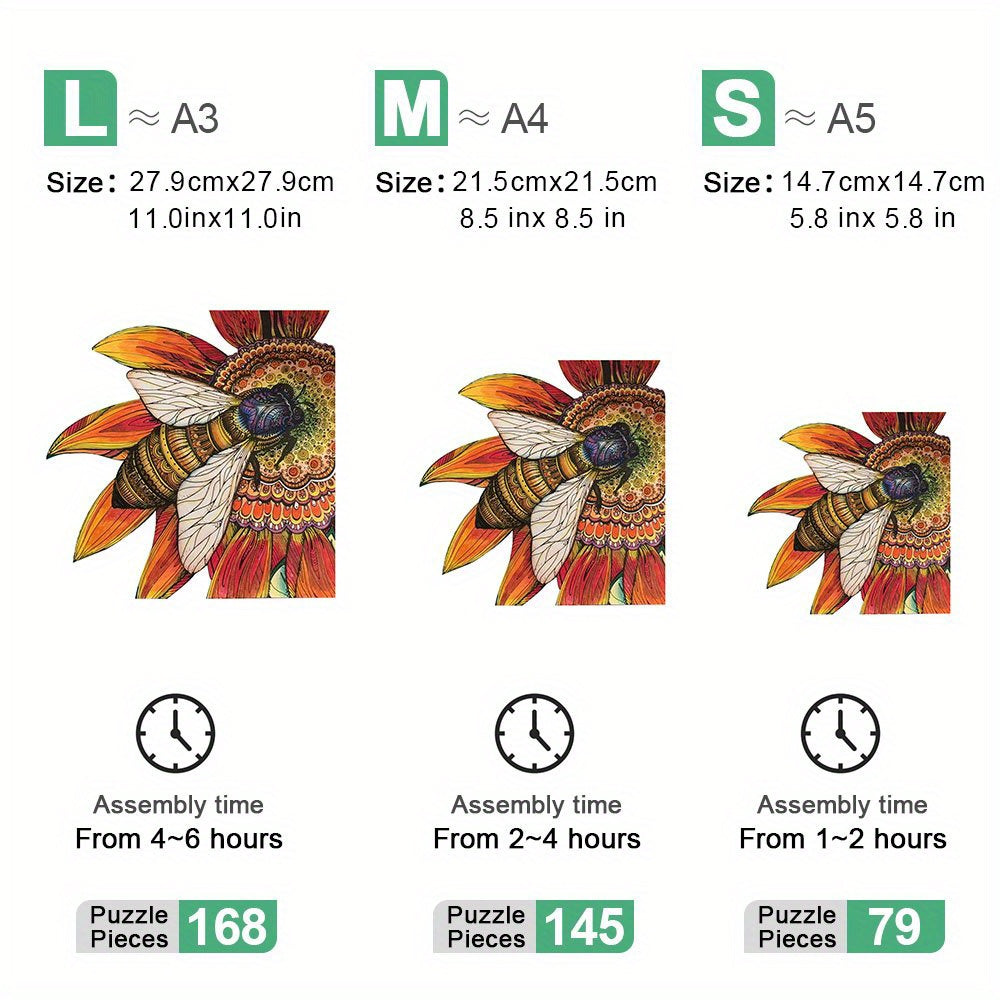 Bee Collecting Nectar - Wooden Jigsaw Puzzles - image 2