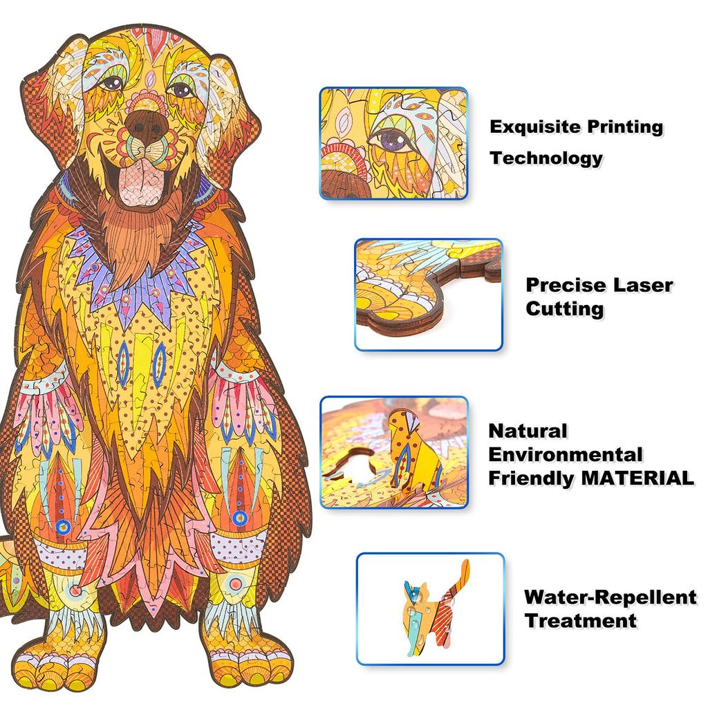 Golden Retriever- Wooden Jigsaw Puzzle - image 1