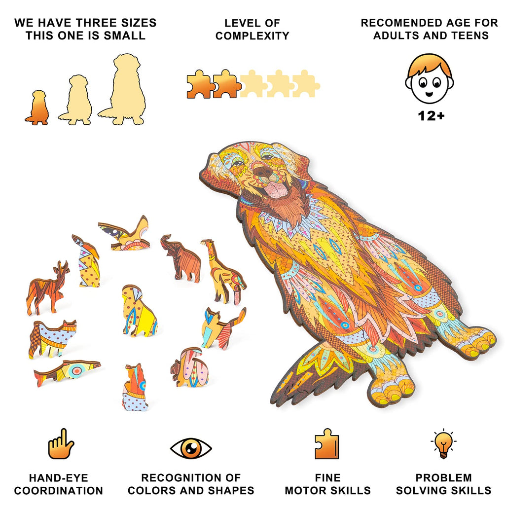 Golden Retriever- Wooden Jigsaw Puzzle - image 3