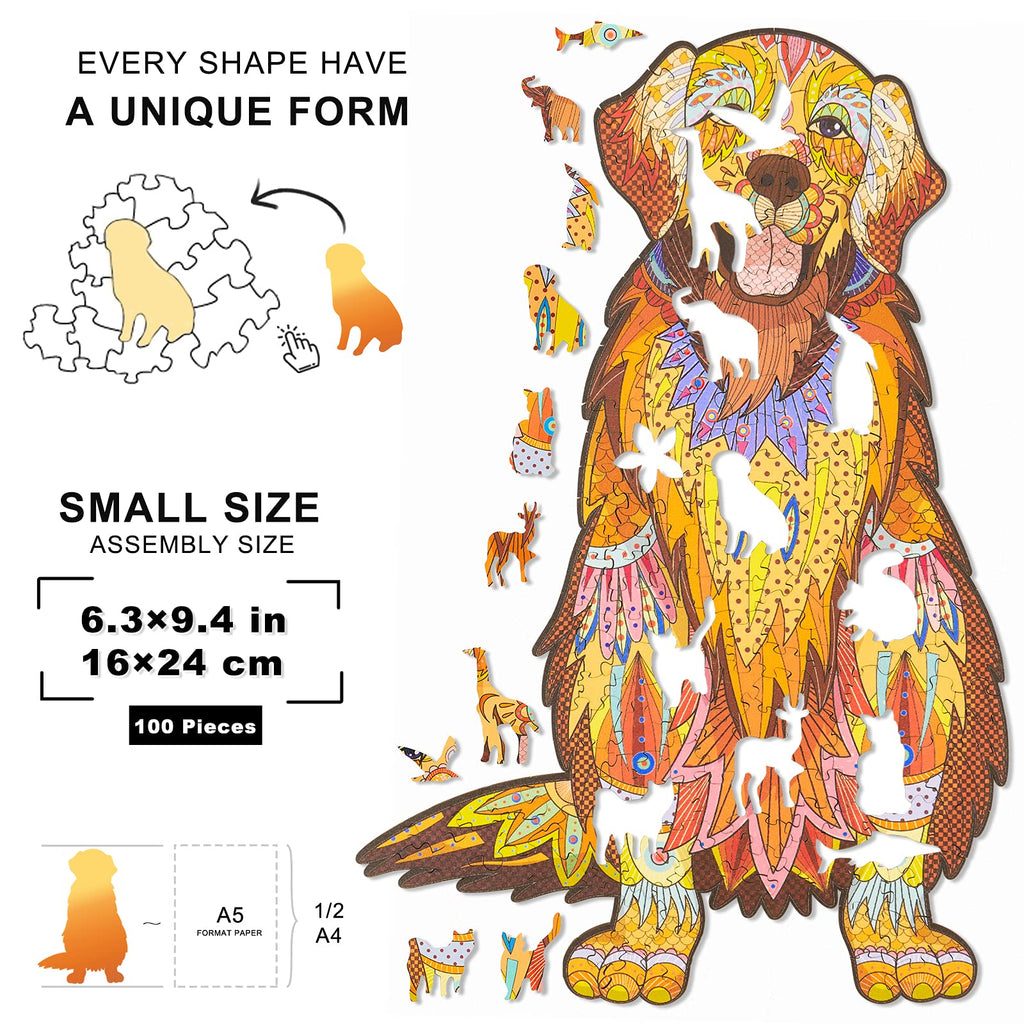 Golden Retriever- Wooden Jigsaw Puzzle - image 2