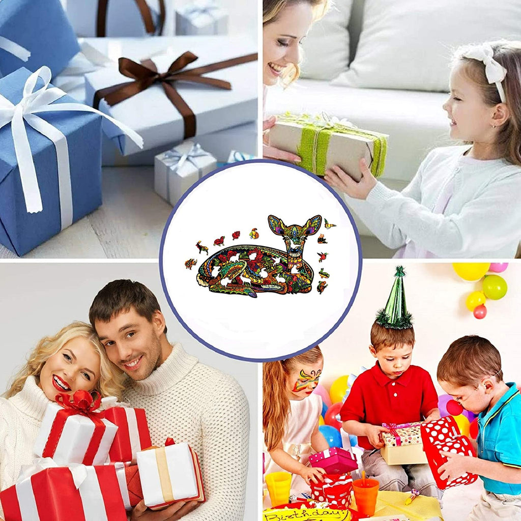 Colourful Sika Deer - Wooden Jigsaw Puzzle - image 5