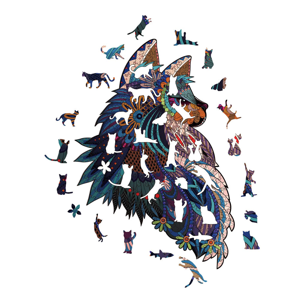 Dark Cat - Wooden Jigsaw Puzzle - image 1