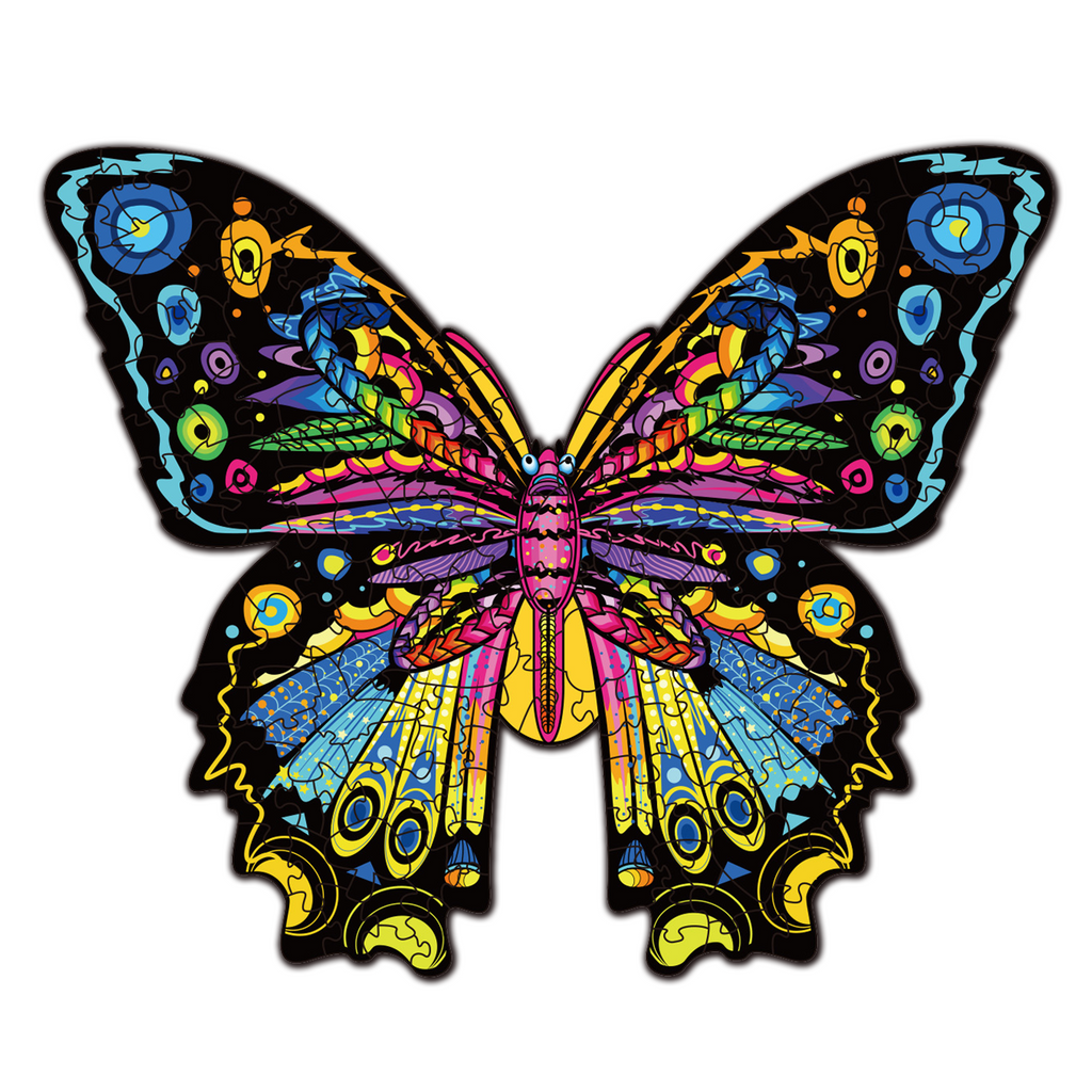 NeonButterfly - Wooden Jigsaw Puzzle - L (300pcs) - image 0