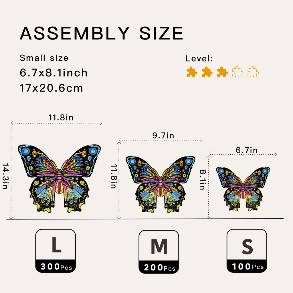 NeonButterfly - Wooden Jigsaw Puzzle - image 3
