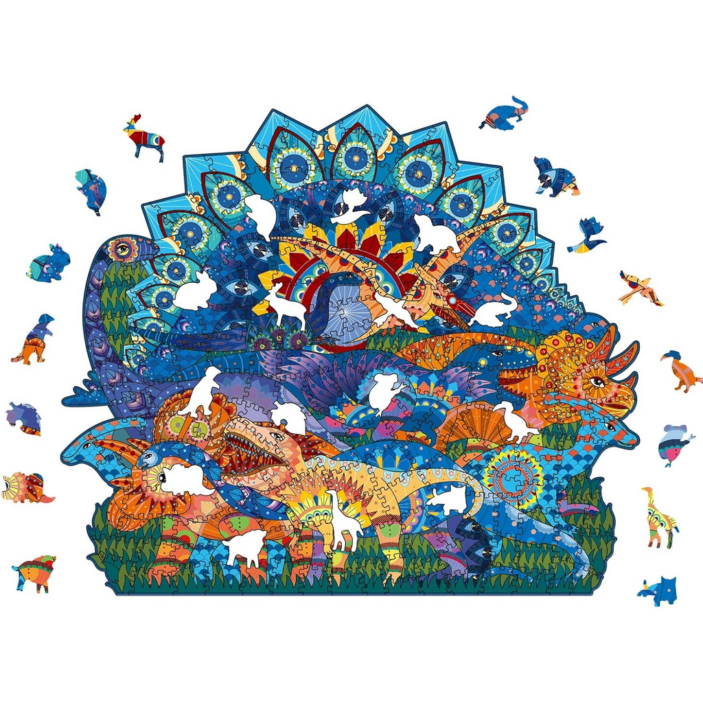Different Dinosaurs - Wooden Jigsaw Puzzle - image 1