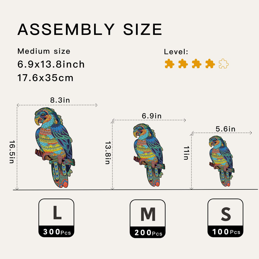 Parrot - Wooden Jigsaw Puzzle - image 3
