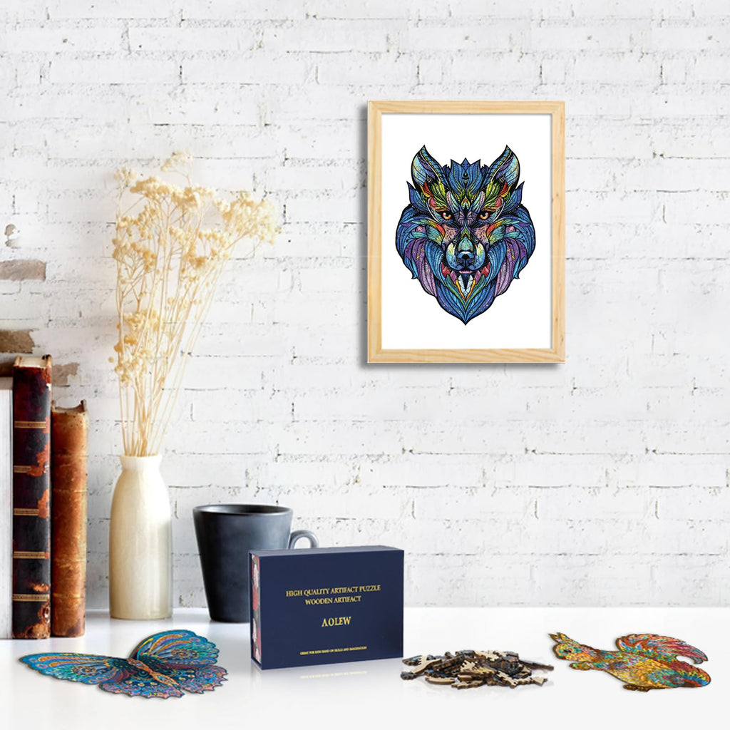 Blue Wof- Wooden Jigsaw Puzzle - image 4