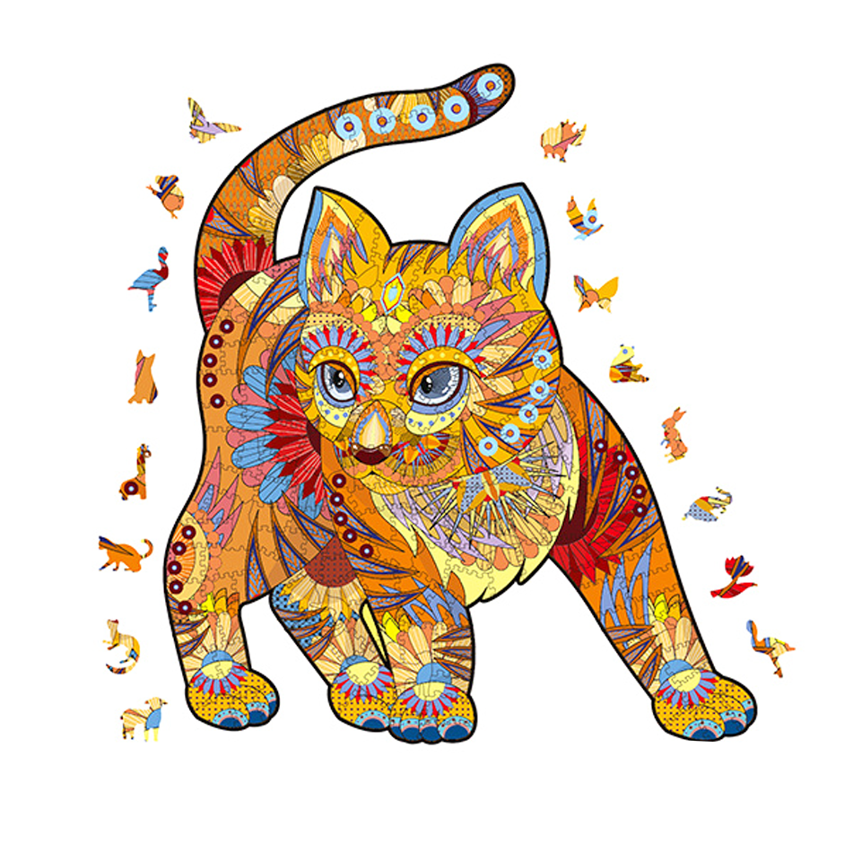 Cute Cat - Wooden Jigsaw Puzzle - image 1