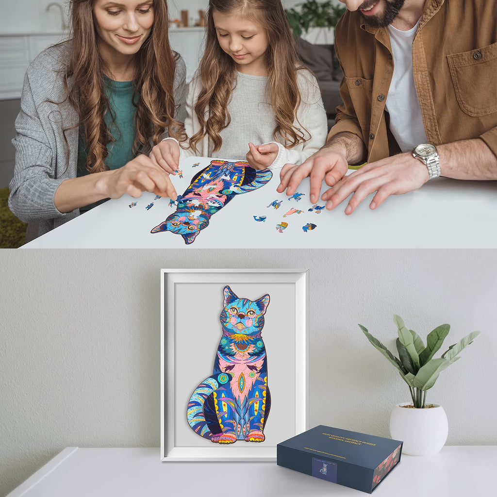 Blue Cat - Wooden Jigsaw Puzzle - image 5
