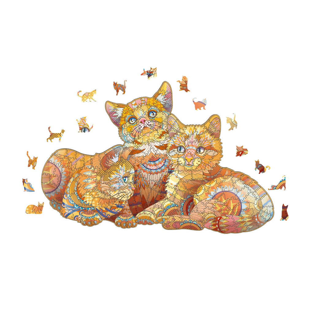 Three Cat - Wooden Jigsaw Puzzle - image 1