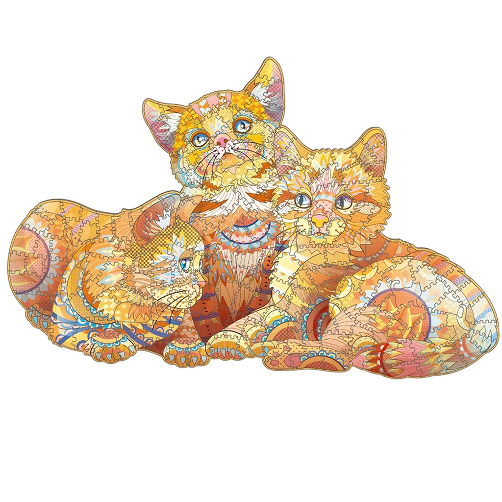 Three Cat - Wooden Jigsaw Puzzle - L (300pcs) - image 0