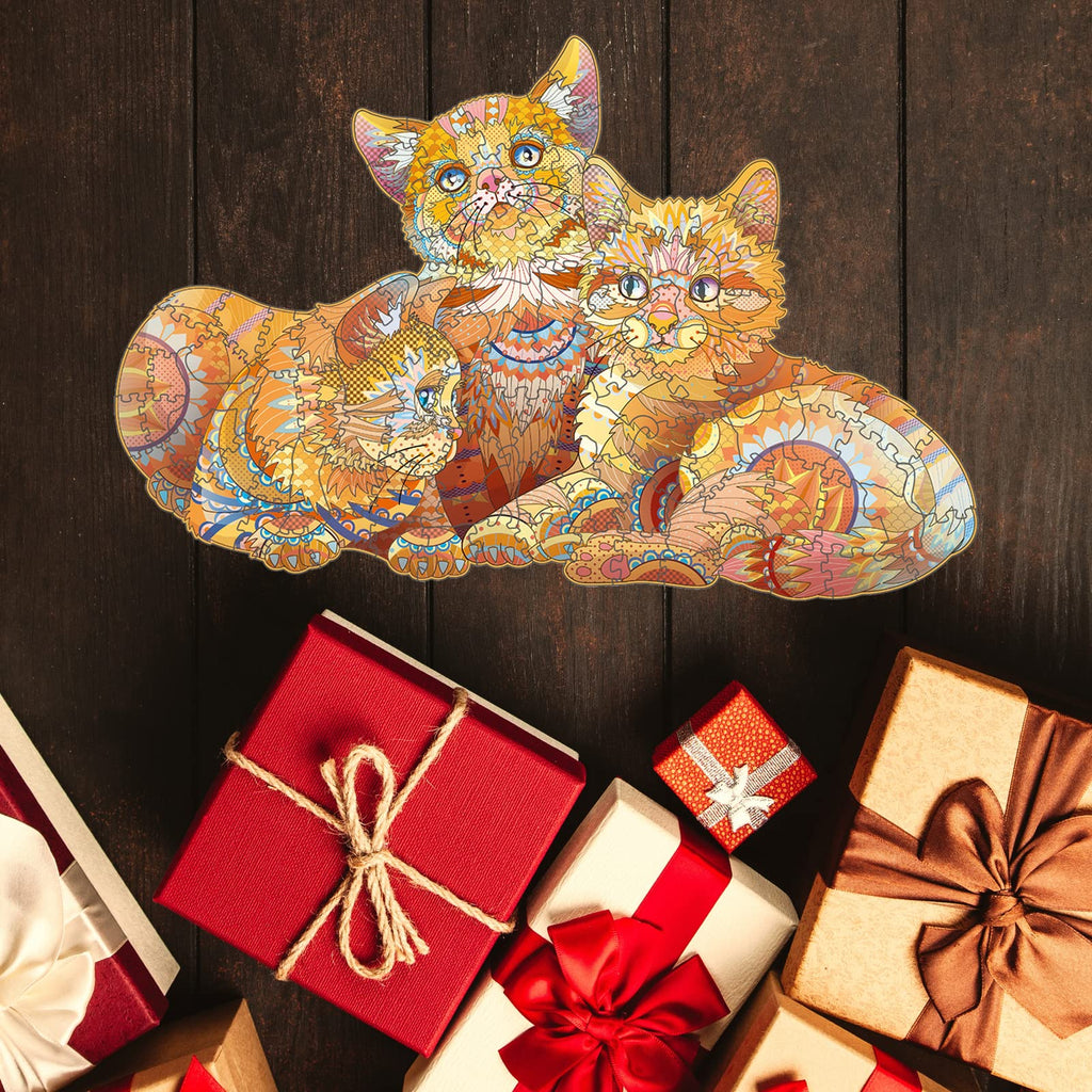 Three Cat - Wooden Jigsaw Puzzle - image 4