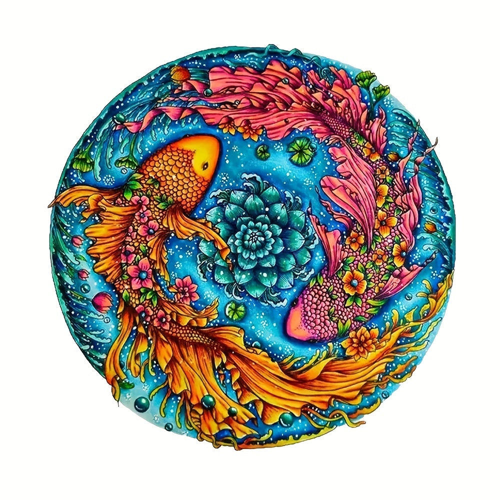 Two Koi Fish - Wooden Jigsaw Puzzles - A3  - image 0