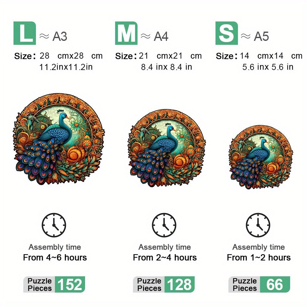 Peacock - Wooden Jigsaw Puzzles - image 2