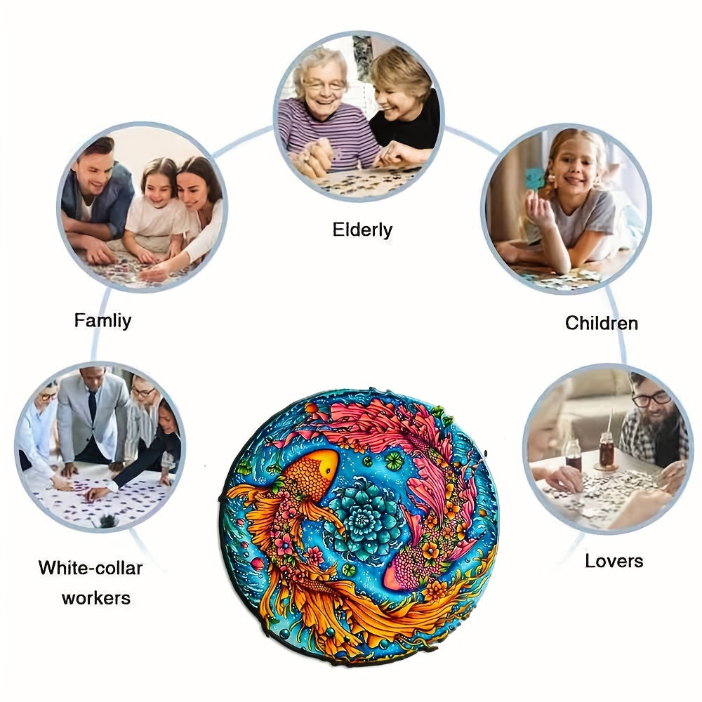 Two Koi Fish - Wooden Jigsaw Puzzles - image 3