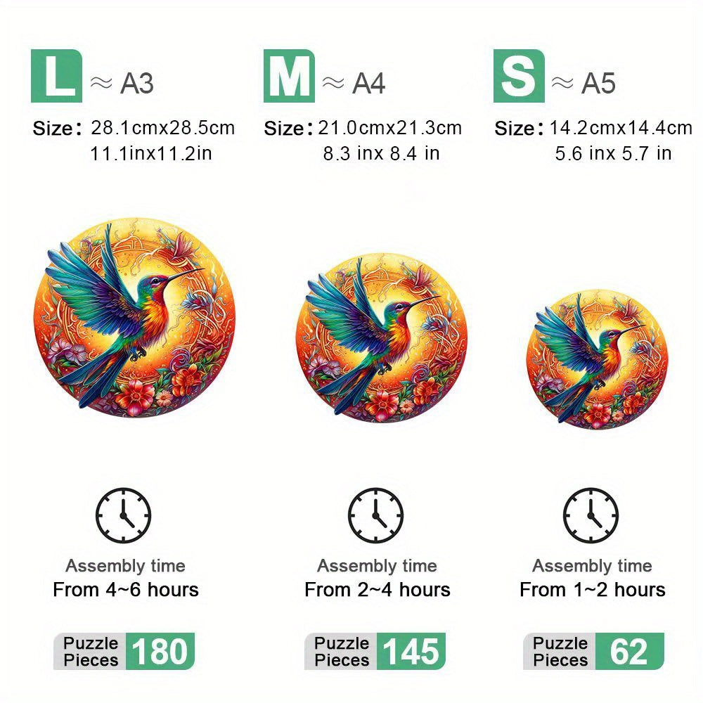 Beautiful Hummingbird - Wooden Jigsaw Puzzles - image 1