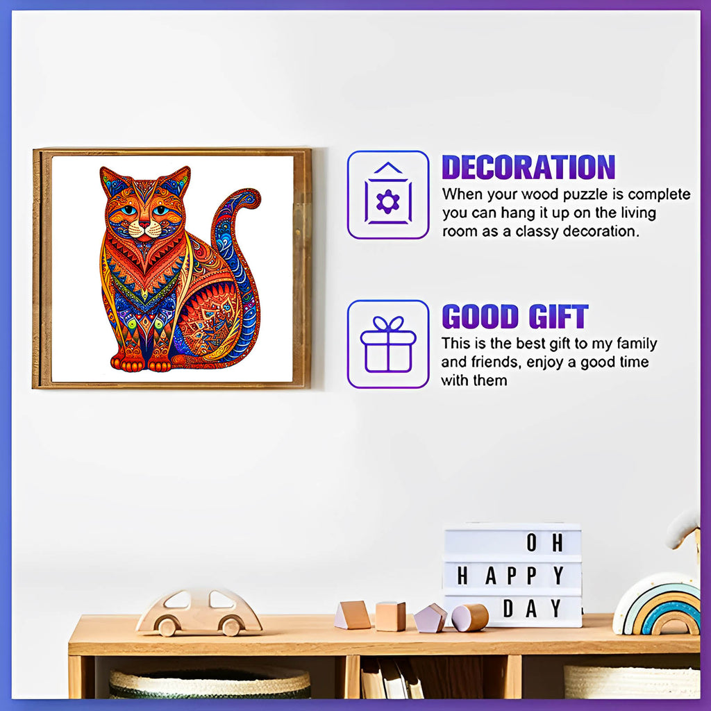Orange Cat - Wooden Jigsaw Puzzles - image 2