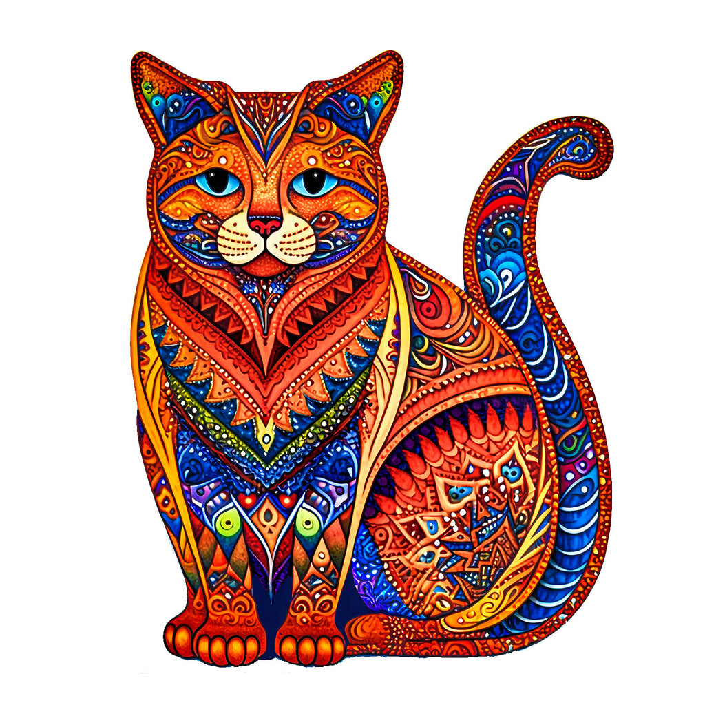 Orange Cat - Wooden Jigsaw Puzzles - A3  - image 0