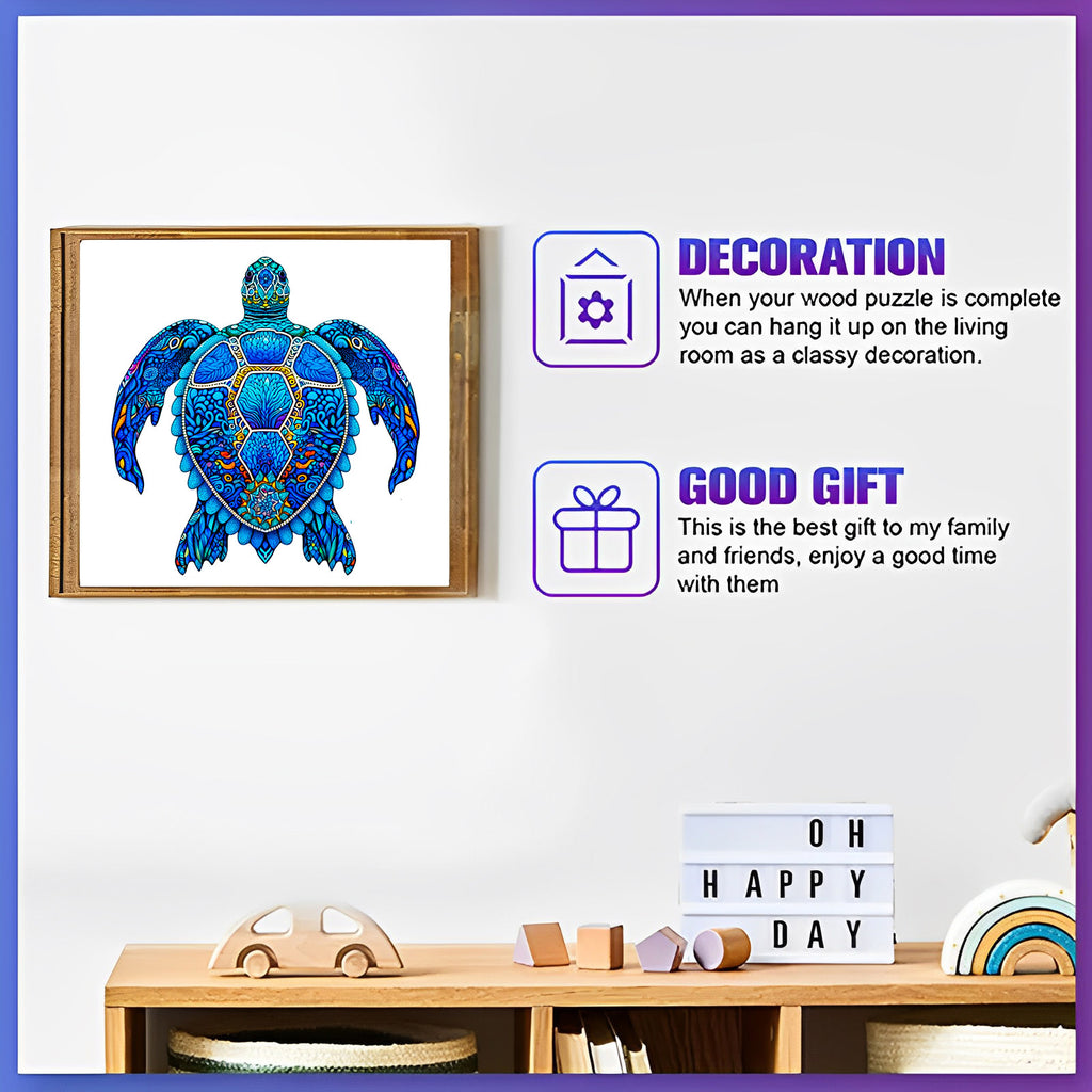 Blue Turtle - Wooden Jigsaw Puzzles - image 2