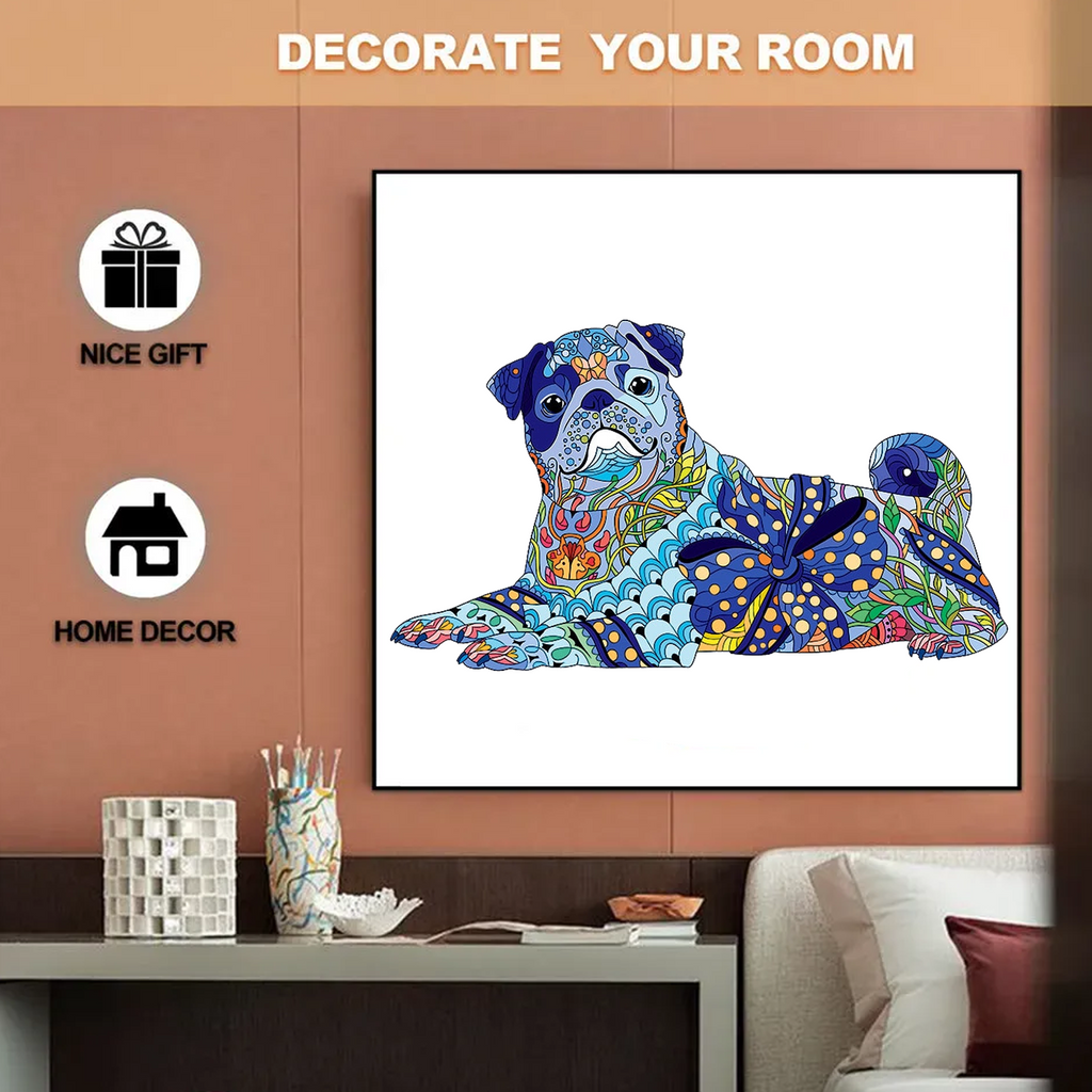 Bulldog ‘Himalayan Blue’ - Wooden Jigsaw Puzzle - image 2