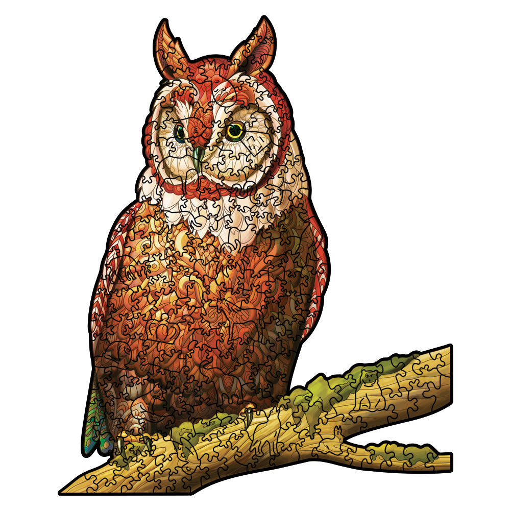 Wise Owl - Wooden Jigsaw Puzzle - A3  - Wooden Gift Packaging - image 0