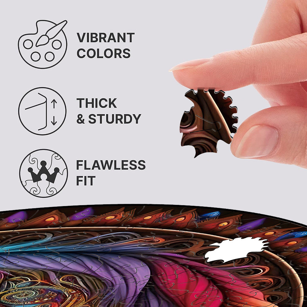 Mandala Horse - Wooden Jigsaw Puzzle - image 1