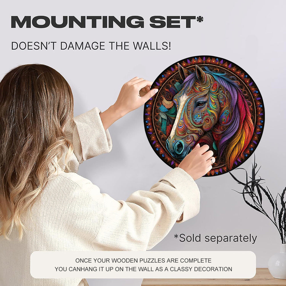 Mandala Horse - Wooden Jigsaw Puzzle - image 4