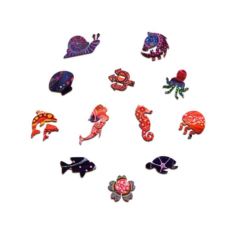 Colorful Mandala Yin Yang Moon - Wooden Jigsaw Puzzles - image 2