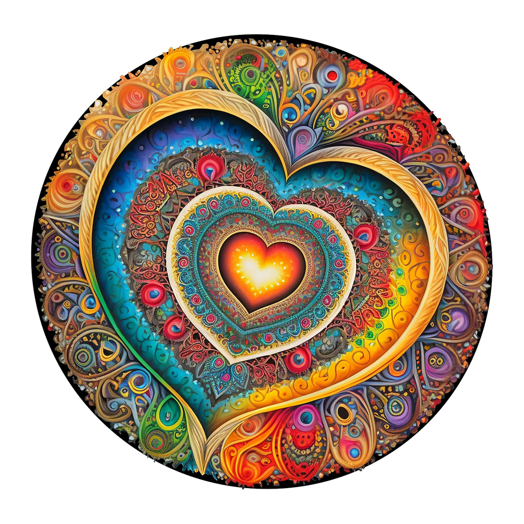 Circular Love - Wooden Jigsaw Puzzles - A3  - image 0