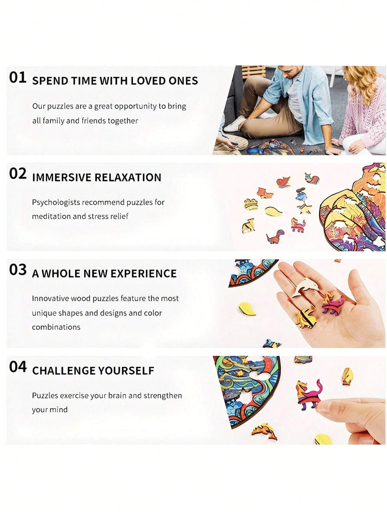 Round Colored Spherical - Wooden Jigsaw Puzzles - image 3