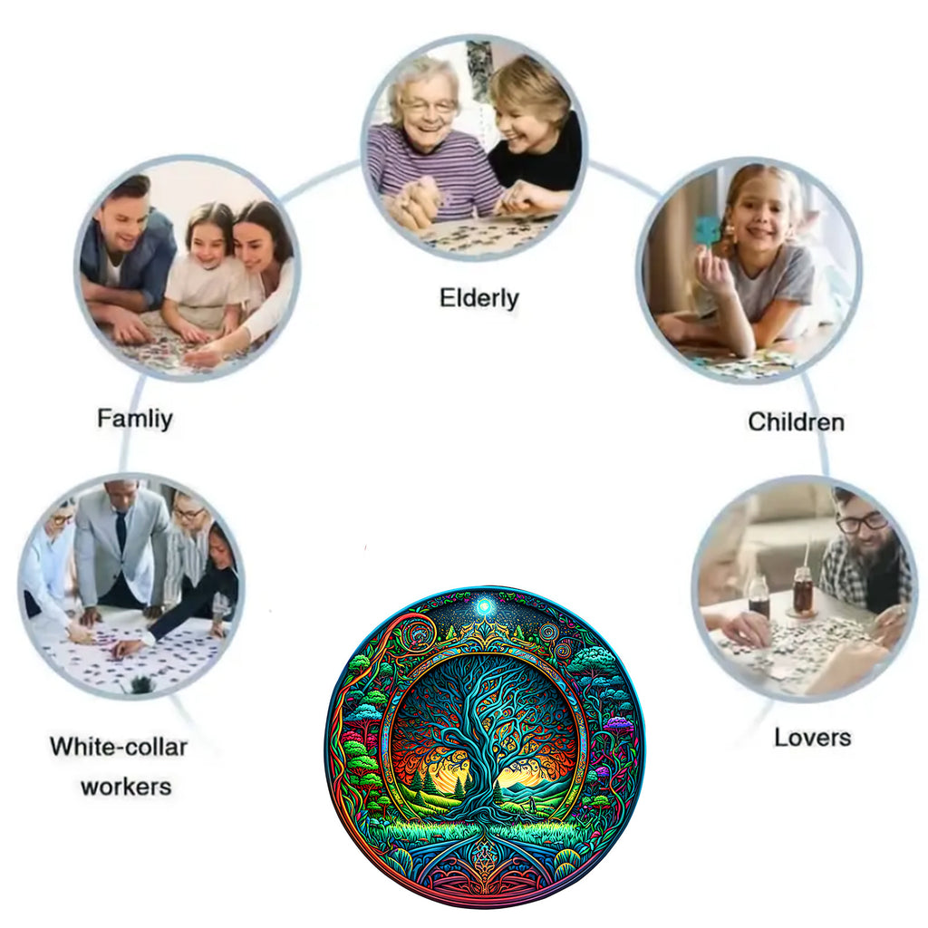 Starry Night Tree - Wooden Jigsaw Puzzles - image 2