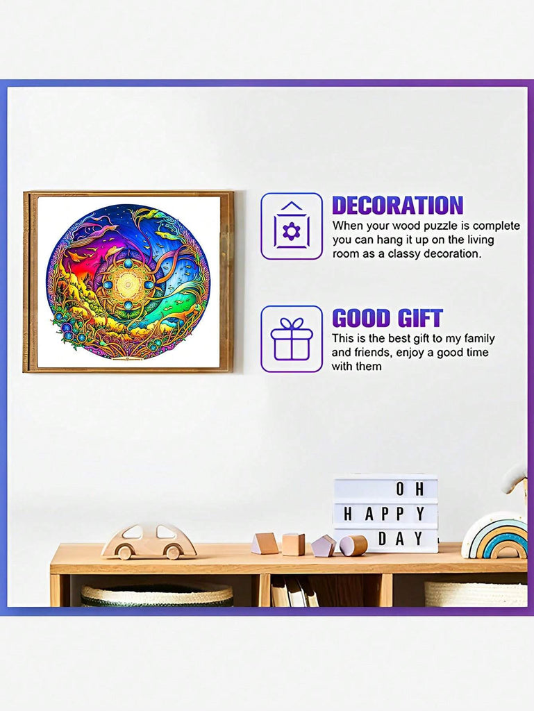 Round Colored Spherical - Wooden Jigsaw Puzzles - image 4
