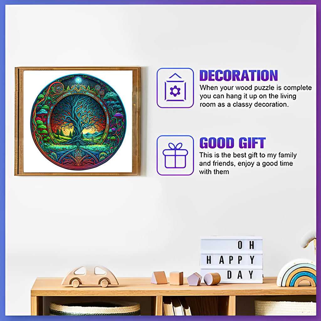 Starry Night Tree - Wooden Jigsaw Puzzles - image 3