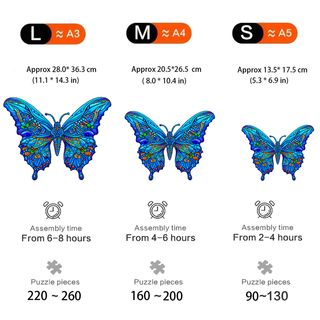 Colorful Butterfly - Wooden Jigsaw Puzzles - image 1