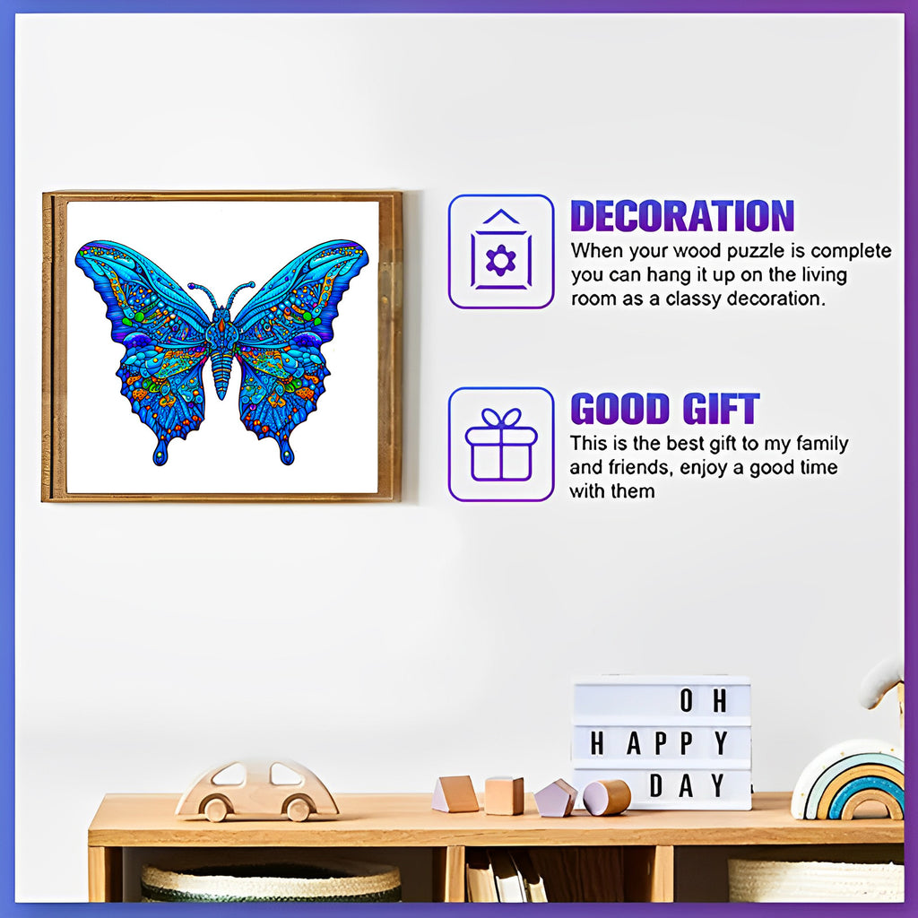 Colorful Butterfly - Wooden Jigsaw Puzzles - image 3