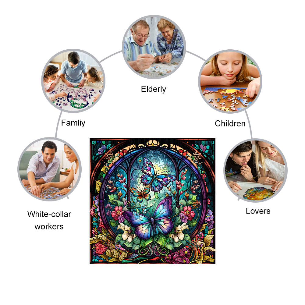 Butterfly Sign -Wooden Jigsaw Puzzle - image 3