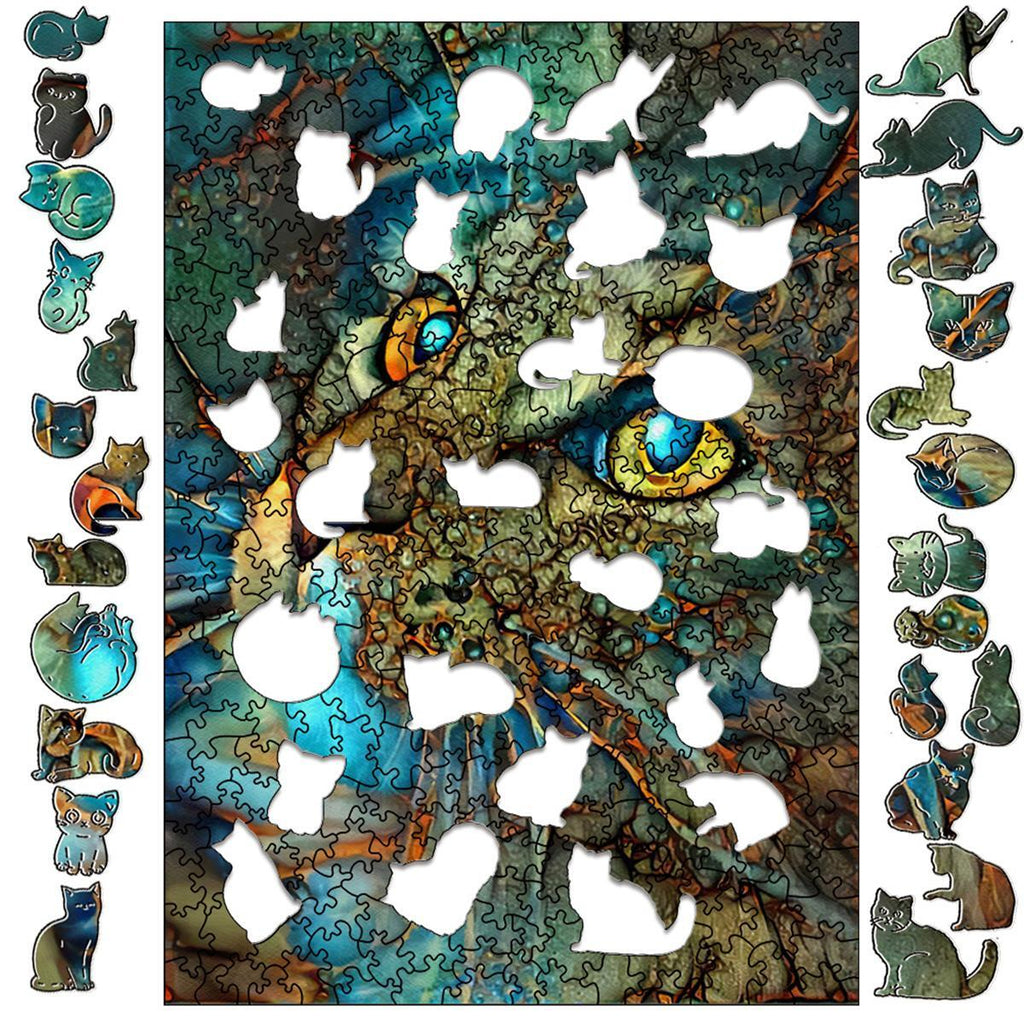 Melancholy Cat- Wooden Jigsaw Puzzles - image 1