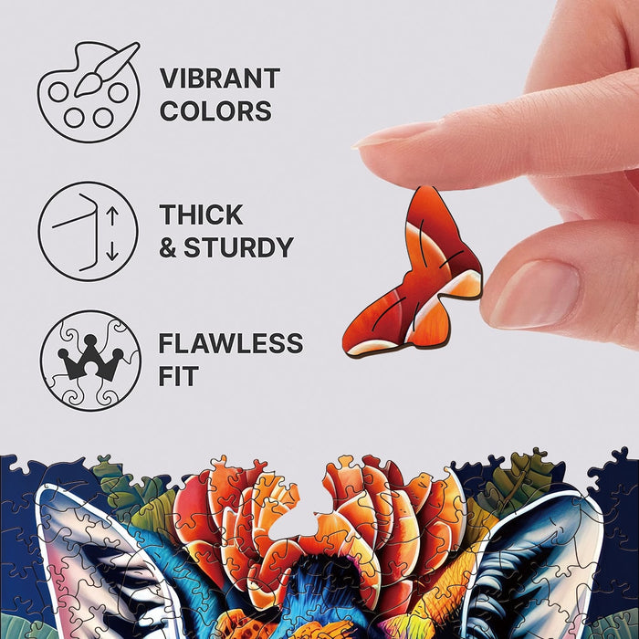 Rainbow Mandala Giraffe - Wooden Jigsaw Puzzle - image 4