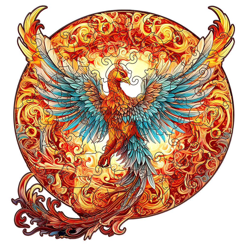 Fiery Phoenix Series- Wooden Jigsaw Puzzles - A3  - Fiery Phoenix C - image 2