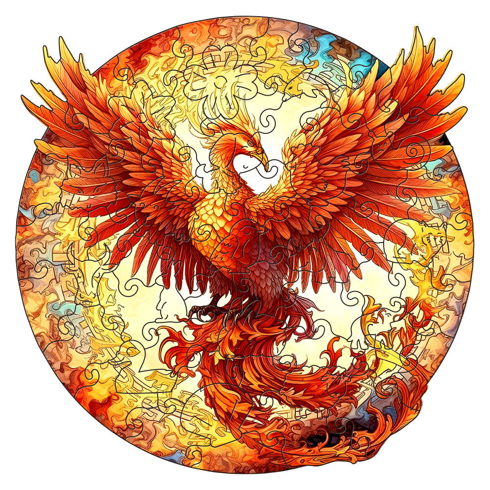 Fiery Phoenix Series- Wooden Jigsaw Puzzles - A3  - Fiery Phoenix D - image 3